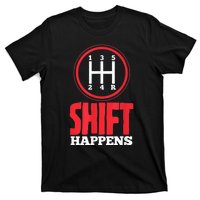 Mens Shift Happens Funny Mechanic Car Lover T-Shirt