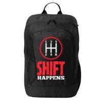 Mens Shift Happens Funny Mechanic Car Lover City Backpack