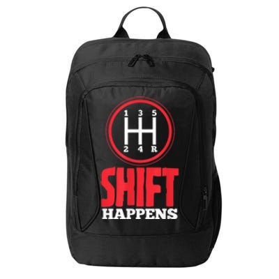 Mens Shift Happens Funny Mechanic Car Lover City Backpack