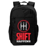 Mens Shift Happens Funny Mechanic Car Lover Daily Commute Backpack