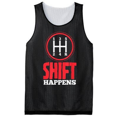 Mens Shift Happens Funny Mechanic Car Lover Mesh Reversible Basketball Jersey Tank