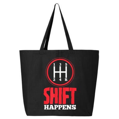 Mens Shift Happens Funny Mechanic Car Lover 25L Jumbo Tote