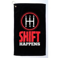 Mens Shift Happens Funny Mechanic Car Lover Golf Towel