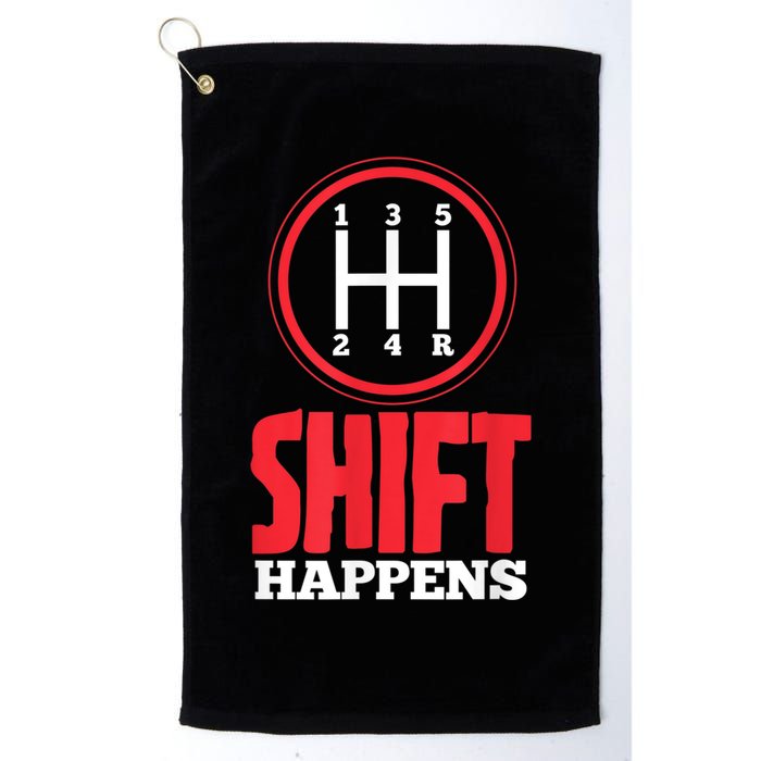Mens Shift Happens Funny Mechanic Car Lover Golf Towel