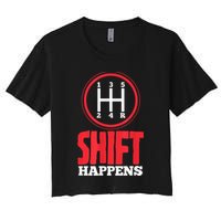 Mens Shift Happens Funny Mechanic Car Lover Crop Top