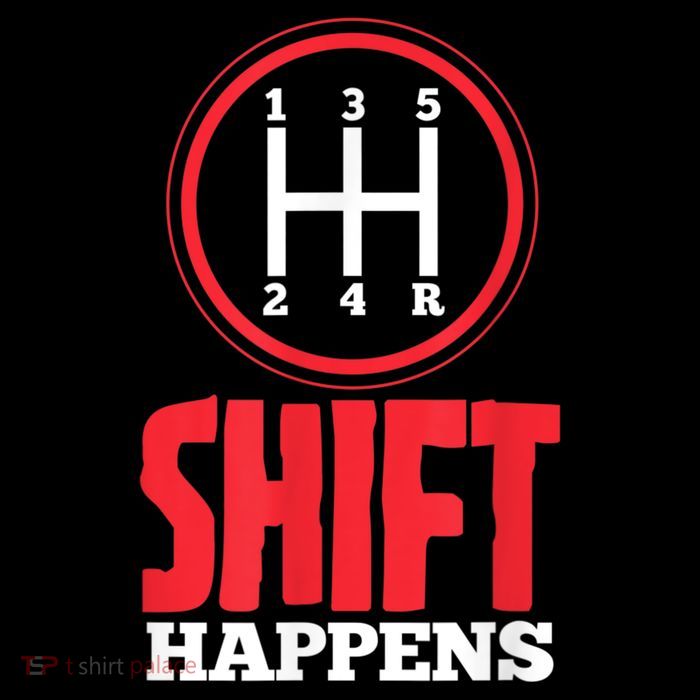 Mens Shift Happens Funny Mechanic Car Lover Women's V-Neck T-Shirt