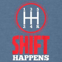 Mens Shift Happens Funny Mechanic Car Lover Garment-Dyed Sweatshirt