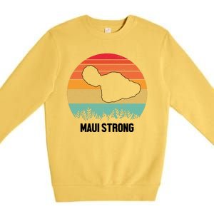 Maui Strong Hawaii Wildfire Sunset Premium Crewneck Sweatshirt