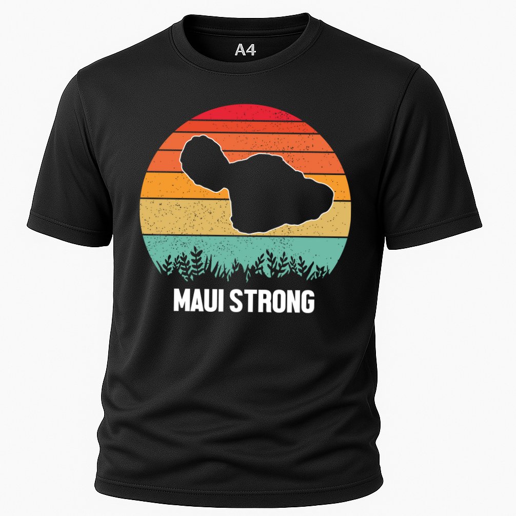 Maui Strong Hawaii Wildfire Sunset Cooling Performance Crew T-Shirt