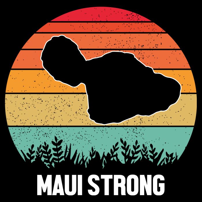 Maui Strong Hawaii Wildfire Sunset Cooling Performance Crew T-Shirt