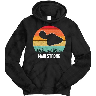 Maui Strong Hawaii Wildfire Sunset Tie Dye Hoodie