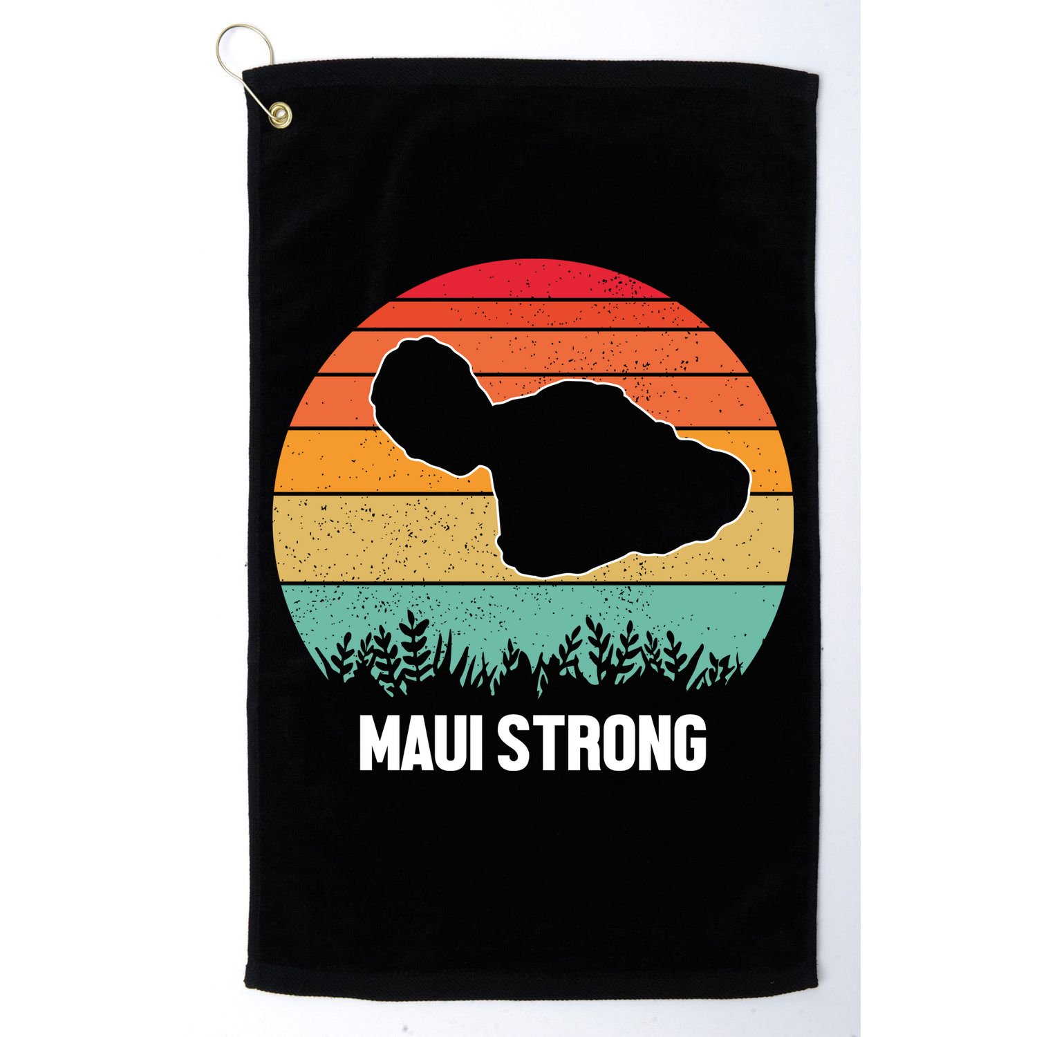 Maui Strong Hawaii Wildfire Sunset Golf Towel