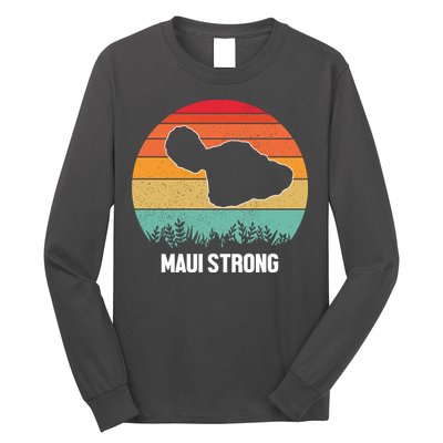 Maui Strong Hawaii Wildfire Sunset Long Sleeve Shirt