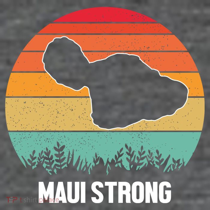 Maui Strong Hawaii Wildfire Sunset Tall T-Shirt