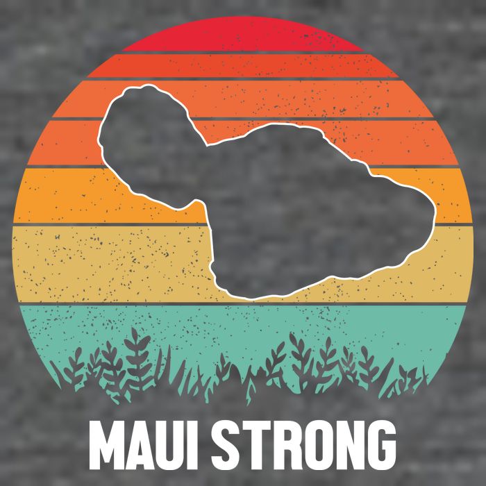 Maui Strong Hawaii Wildfire Sunset 7-Panel Snapback Hat