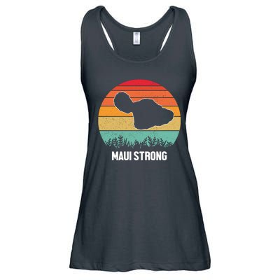 Maui Strong Hawaii Wildfire Sunset Ladies Essential Flowy Tank