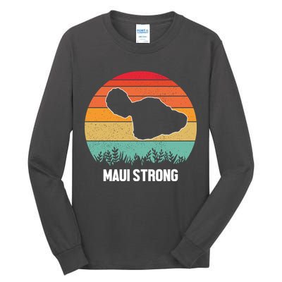 Maui Strong Hawaii Wildfire Sunset Tall Long Sleeve T-Shirt