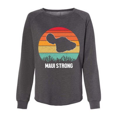 Maui Strong Hawaii Wildfire Sunset Womens California Wash Sweatshirt