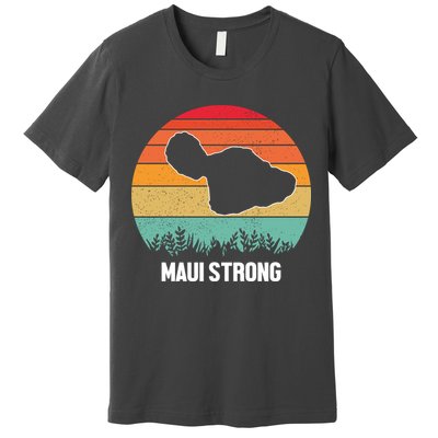 Maui Strong Hawaii Wildfire Sunset Premium T-Shirt