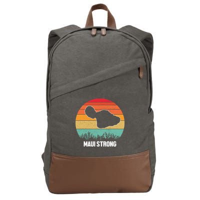 Maui Strong Hawaii Wildfire Sunset Cotton Canvas Backpack