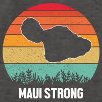 Maui Strong Hawaii Wildfire Sunset Vector Backpack