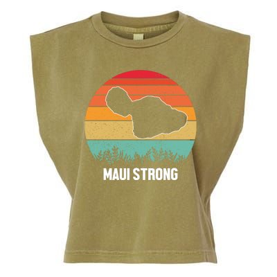 Maui Strong Hawaii Wildfire Sunset Garment-Dyed Women's Muscle Tee