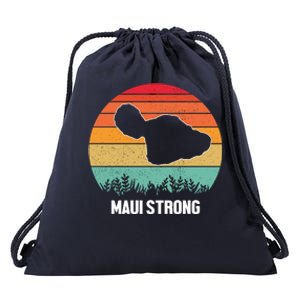 Maui Strong Hawaii Wildfire Sunset Drawstring Bag