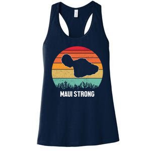 Maui Strong Hawaii Wildfire Sunset Women's Racerback Tank