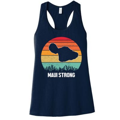 Maui Strong Hawaii Wildfire Sunset Women's Racerback Tank