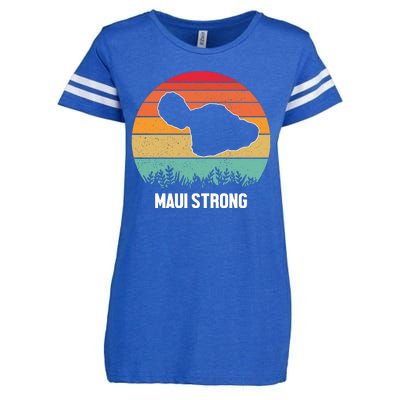 Maui Strong Hawaii Wildfire Sunset Enza Ladies Jersey Football T-Shirt