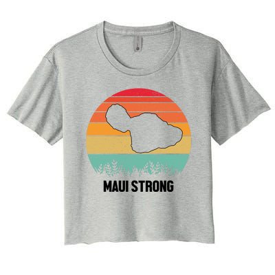 Maui Strong Hawaii Wildfire Sunset Women's Crop Top Tee