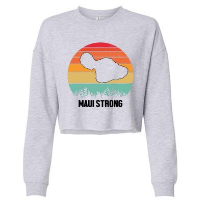 Maui Strong Hawaii Wildfire Sunset Cropped Pullover Crew