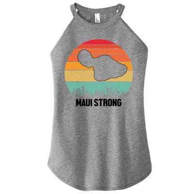 Maui Strong Hawaii Wildfire Sunset Women's Perfect Tri Rocker Tank