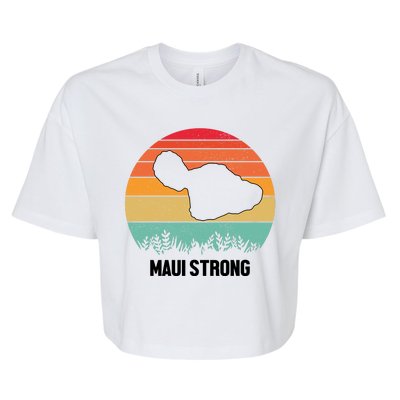 Maui Strong Hawaii Wildfire Sunset Bella+Canvas Jersey Crop Tee