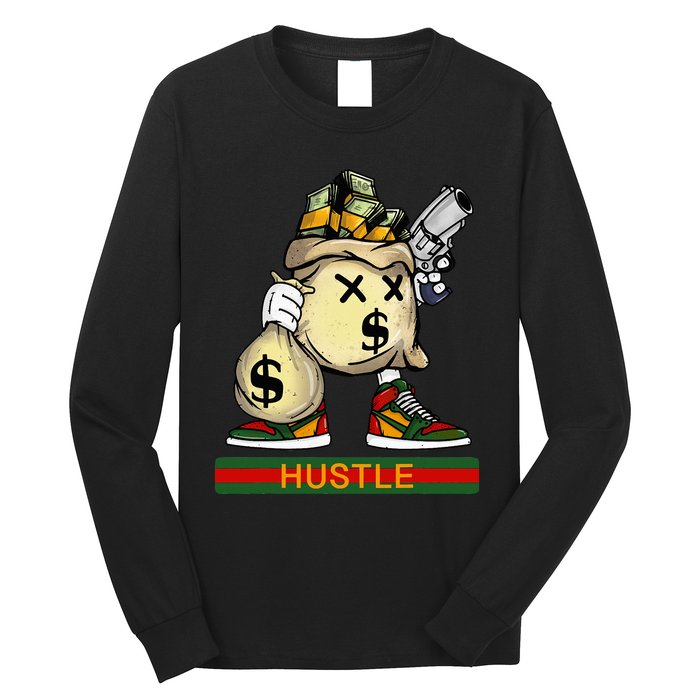 Money Stacks Hustle Wall Street Hip Hop Rap Lover Gift Long Sleeve Shirt