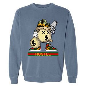 Money Stacks Hustle Wall Street Hip Hop Rap Lover Gift Garment-Dyed Sweatshirt