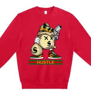 Money Stacks Hustle Wall Street Hip Hop Rap Lover Gift Premium Crewneck Sweatshirt