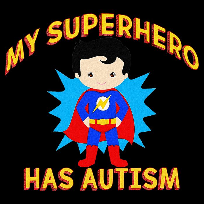 MY SUPERHERO HAS AUTISM Awareness Matching Meme 7-Panel Snapback Hat