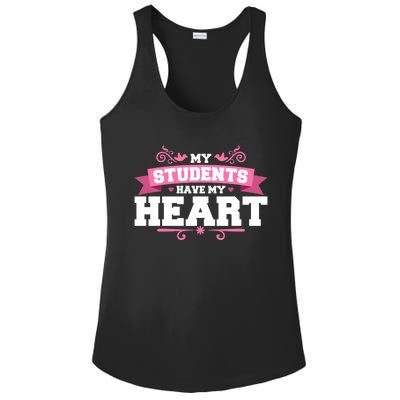 My Students Have My Heart Tearcher And Students Meaningful Gift Ladies PosiCharge Competitor Racerback Tank