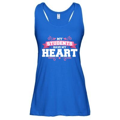 My Students Have My Heart Tearcher And Students Meaningful Gift Ladies Essential Flowy Tank