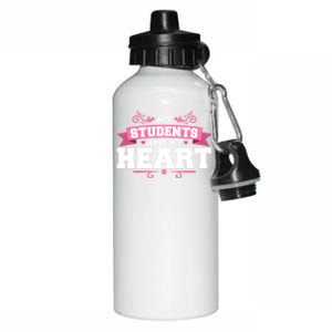 My Students Have My Heart Tearcher And Students Meaningful Gift Aluminum Water Bottle