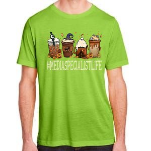 Media Specialist Horror Fall Coffee Halloween Pumpkin Autumn Gift Adult ChromaSoft Performance T-Shirt