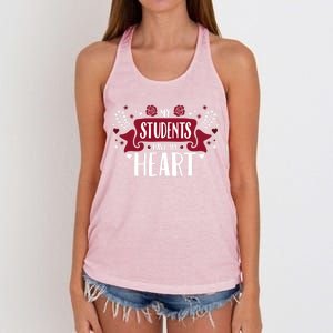 My Students Have My Heart Tearcher And Students Gift Women's Knotted Racerback Tank