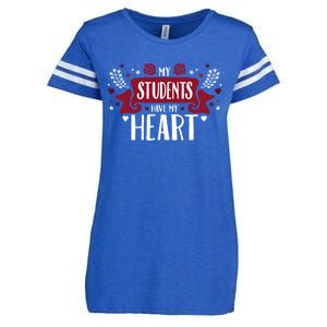 My Students Have My Heart Tearcher And Students Gift Enza Ladies Jersey Football T-Shirt