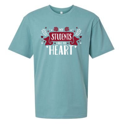 My Students Have My Heart Tearcher And Students Gift Sueded Cloud Jersey T-Shirt