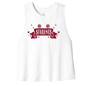 My Students Have My Heart Tearcher And Students Gift Women's Racerback Cropped Tank