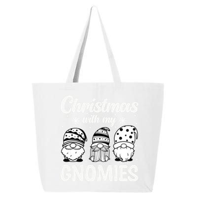 Merry Santa Hat Christmas With My Gnomies Funny Gift 25L Jumbo Tote