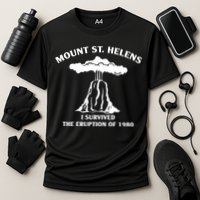 Mount St Helens I Survived The Eruption Of 1980 Cooling Performance Crew T-Shirt