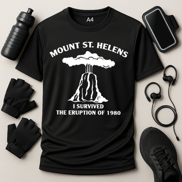 Mount St Helens I Survived The Eruption Of 1980 Cooling Performance Crew T-Shirt