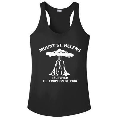 Mount St Helens I Survived The Eruption Of 1980 Ladies PosiCharge Competitor Racerback Tank